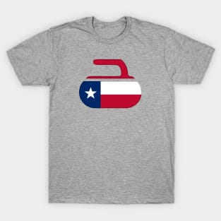 Texas State Flag Curling Stone Texas Curler T-Shirt